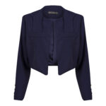 Blazer Curto Alfaiataria Essenziale Azul Marinho