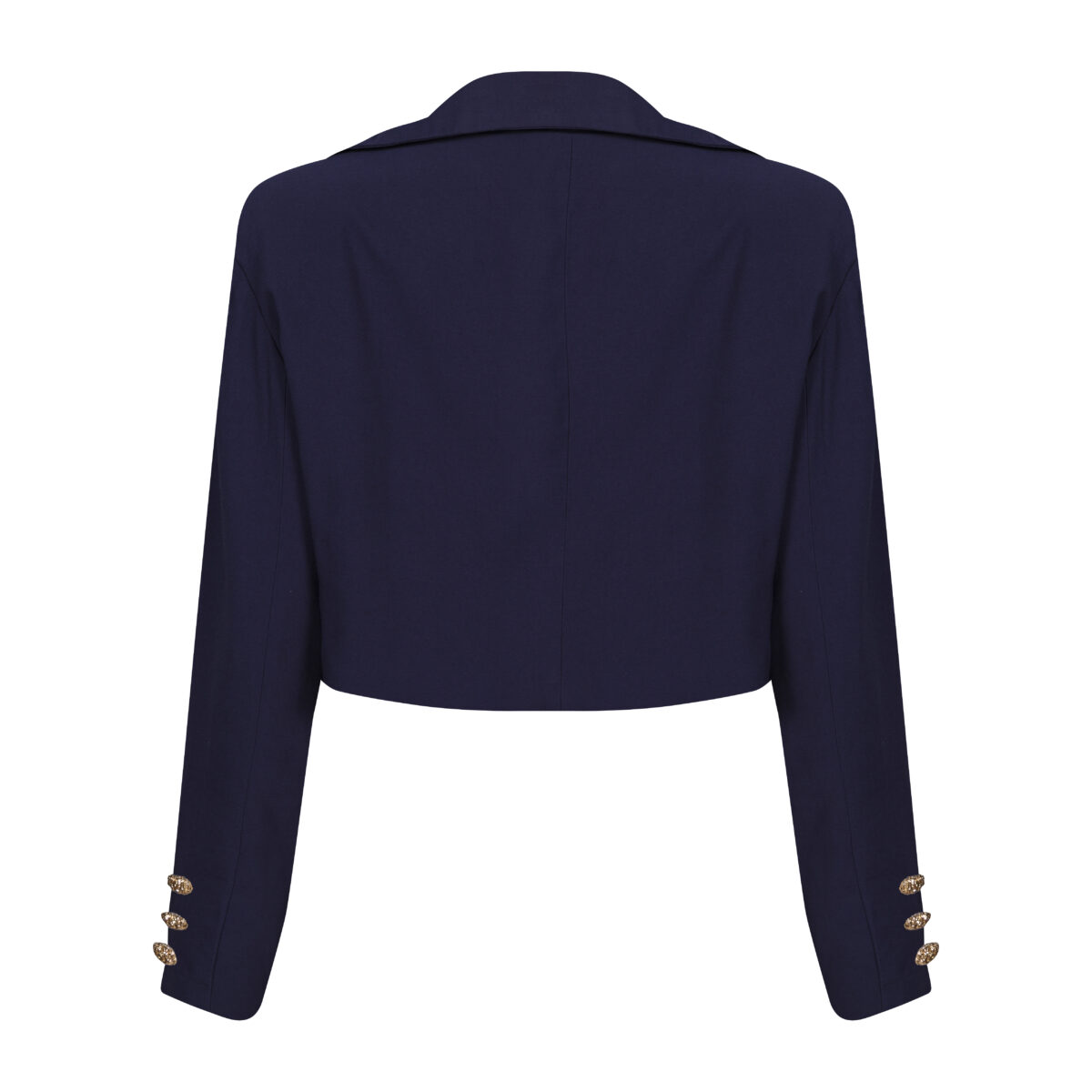 Blazer Curto Alfaiataria Essenziale Azul Marinho