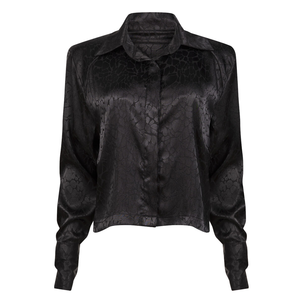 Camisa Acetinada Jacquard