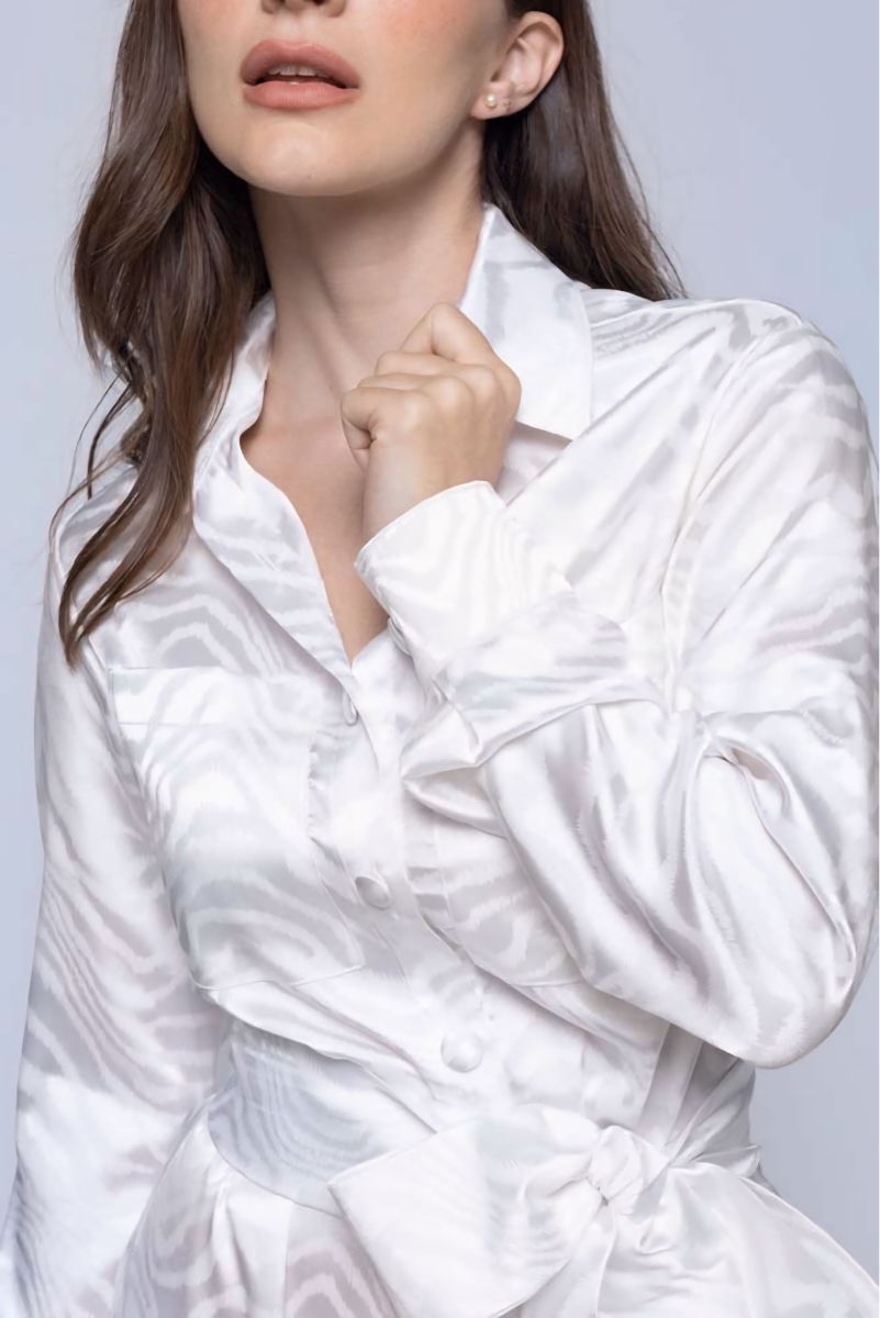 Chemise Acetinada Savana Branco
