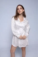 Chemise Acetinada Savana Branco
