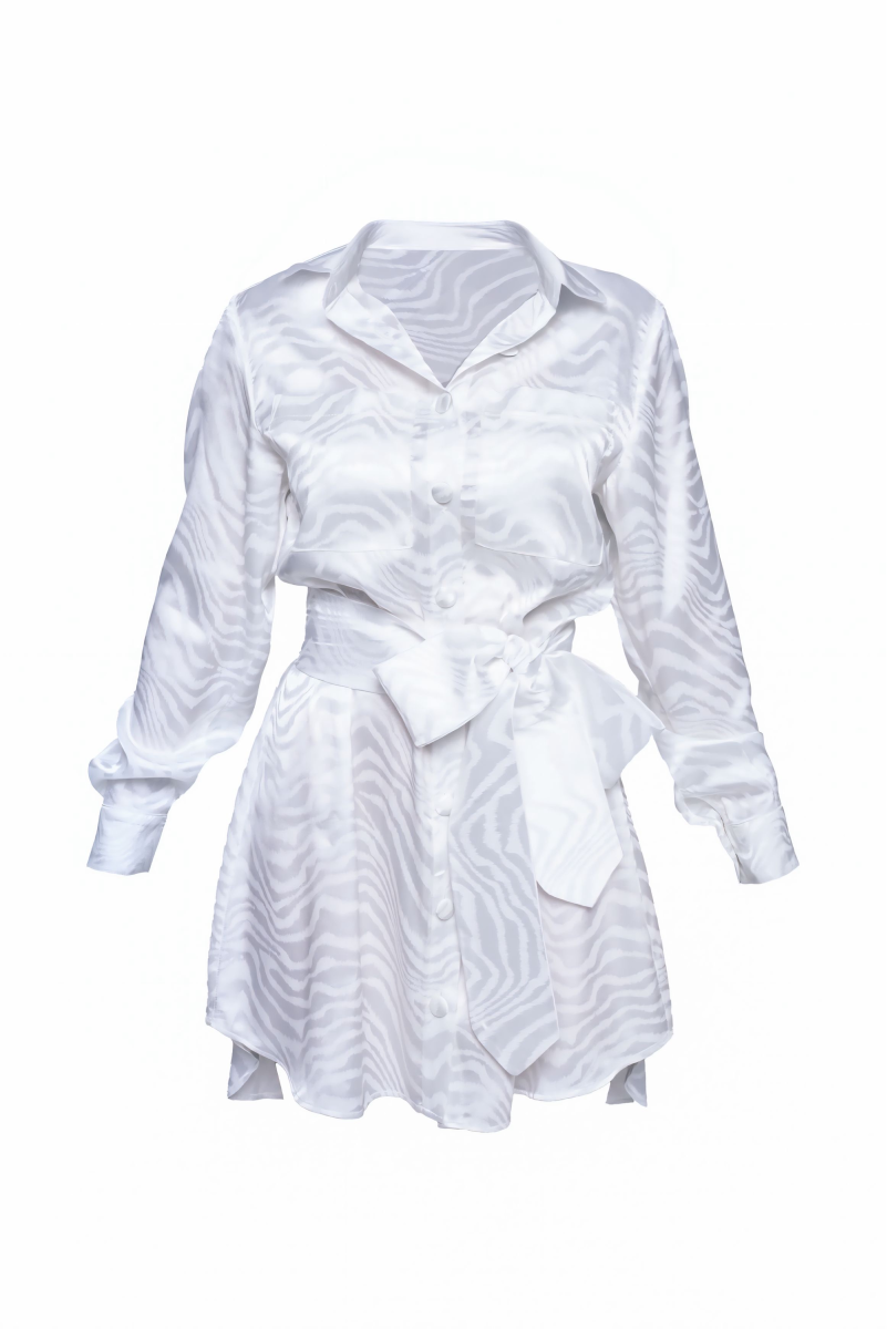 Chemise Acetinada Savana Branco