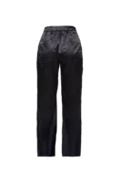 Conjunto Blusa & Calça Acetinada Transpasse Áurea Preta