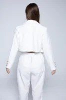 Blazer Curto Alfaiataria Essenziale Branco