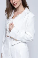Blazer Curto Alfaiataria Essenziale Branco
