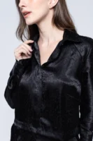 Camisa Acetinada Jacquard